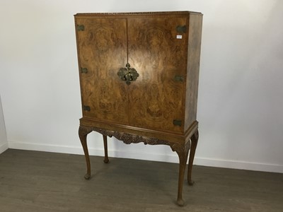 Lot 277 - WALNUT COCKTAIL CABINET