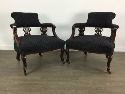 Lot 270 - PAIR OF VICTORIAN MAHOGANY TUB CHAIRS