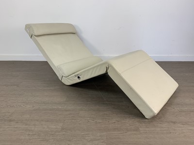 Lot 389 - LIGNE ROSET, CREAM LEATHER CHAISE