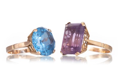 Lot 670 - TWO GEM SET RINGS