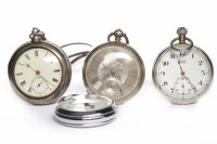 Lot 832 - TWO VICTORIAN SILVER POCKET WATCHES one pair...