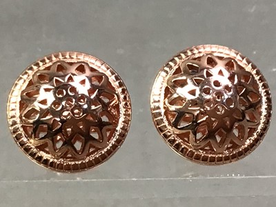 Lot 329 - PAIR OF GOLD EARRINGS