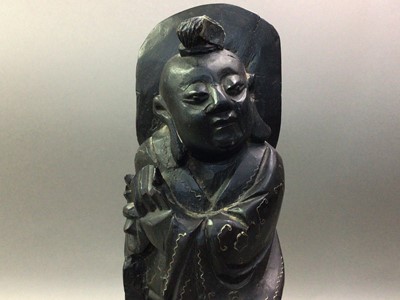 Lot 332 - CHINESE CARVED WOOD FIGURE