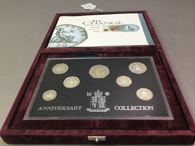 Lot 354 - COLLECTION OF 25TH ANNIVERSARY OF DECIMALISATION SILVER PROOF COIN SET