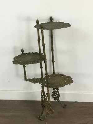 Lot 409 - BRASS CAKE STAND