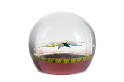 Lot 395 - COLLIN TERRIS (SCOTTISH) FOR CAITHNESS, GLASS 'BUTTERFLY' PAPERWRIGHT