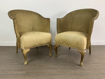 Lot 312 - PAIR OF GILT WICKER CHAIRS