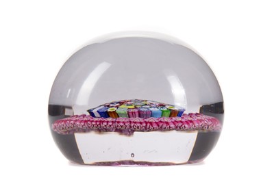 Lot 407 - PAUL YSART (SPANISH/BRITISH, 1904-1992), MILLEFIORI GLASS PAPERWEIGHT