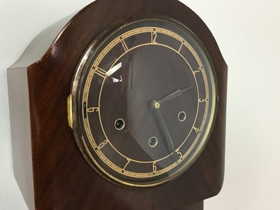 Lot 423 - MAHOGANY GRANDMOTHER CLOCK