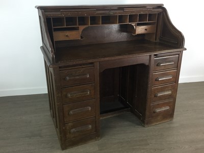 Lot 428 - OAK ROLL TOP DESK