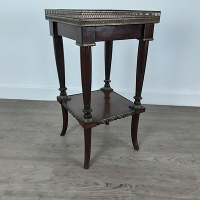 Lot 325 - VICTORIAN MAHOGANY TWO TIER SIDE TABLE