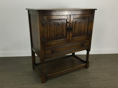 Lot 411 - OAK LINEN CABINET