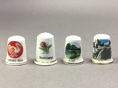 Lot 589 - COLLECTION OF CERAMIC THIMBLES