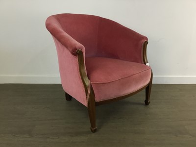 Lot 488 - EDWARDIAN INLAID MAHOGANY ARMCHAIR