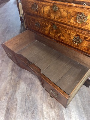 Lot 739 - GEORGE III WALNUT CHEST ON CHEST