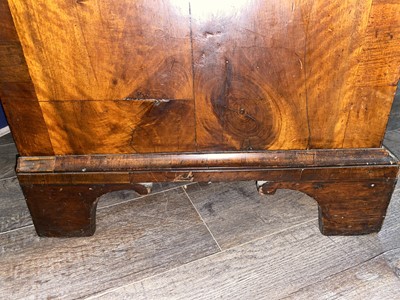 Lot 739 - GEORGE III WALNUT CHEST ON CHEST