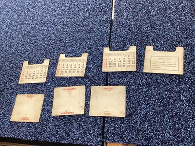 Lot 104 - GEORGE V SILVER MOUNTED PERPETUAL DESK CALENDAR