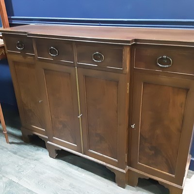 Lot 543 - MAHOGANY BREAKFRONT CABINET