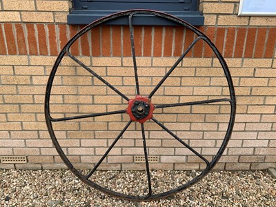 Lot 620 - PAIR OF VICTORIAN IRON CART WHEELS