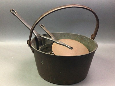 Lot 623 - THREE COPPER PANS