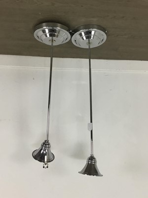 Lot 427 - PAIR OF ART DECO STYLE CEILING LIGHTS