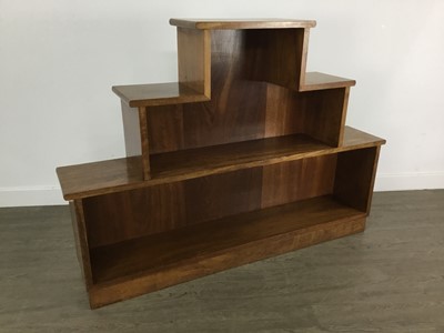 Lot 571 - ART DECO STYLE MAHOGANY DISPLAY SHELVES