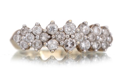 Lot 1211 - DIAMOND CLUSTER BAND