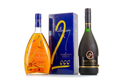 Lot 74 - COURVOISIER MILLENNIUM AND REMY MARTIN NAPOLEON EXTRA OLD