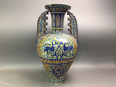 Lot 719 - LATE MAJOLICA STYLE VASE