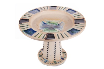 Lot 437 - FALCONER HOUSTON, STUDIO POTTERY VASE AND PEDESTAL