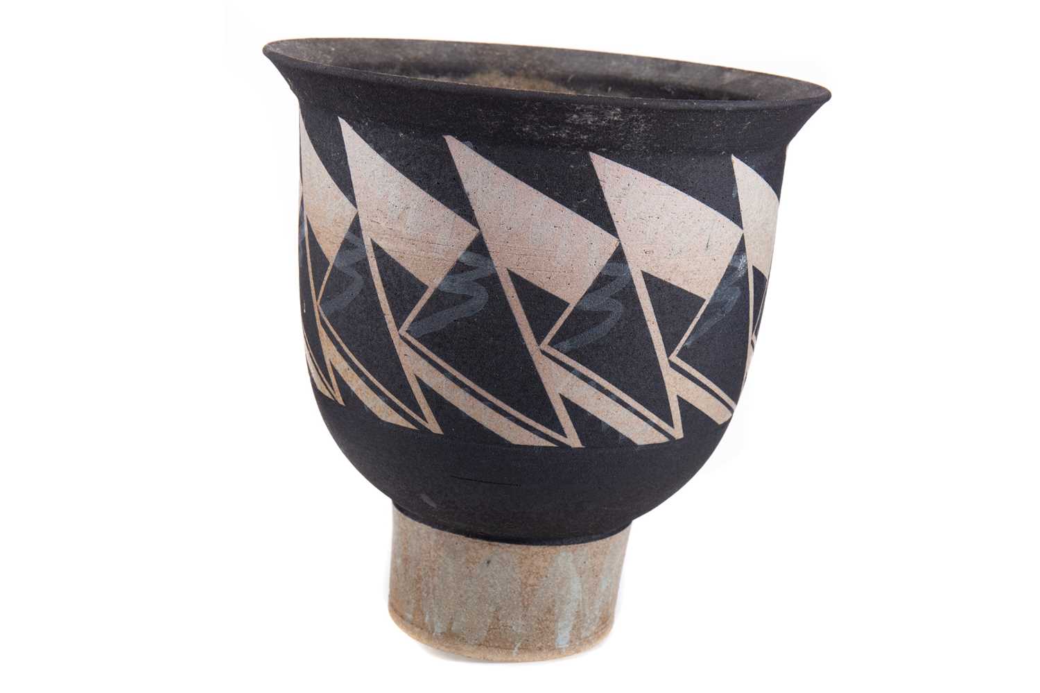 Lot 437 - FALCONER HOUSTON, STUDIO POTTERY VASE AND PEDESTAL