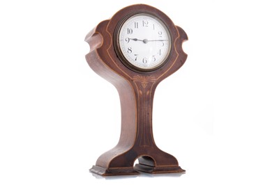 Lot 441 - ART NOUVEAU MAHOGANY BALLOON MANTEL CLOCK