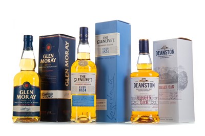 Lot 46 - DEANSTON VIRGIN OAK, GLEN MORAY AND GLENLIVET FOUNDER'S RESERVE