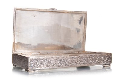 Lot 1213 - IRANIAN SILVER CIGARETTE CASKET