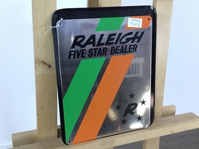 Lot 727 - RALEIGH CYCLES TIN SIGN