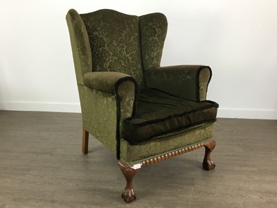 Lot 731 - PAIR OF WING BACK ARMCHAIRS