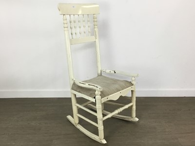 Lot 739 - HIGH BACKED ROCKING CHAIR