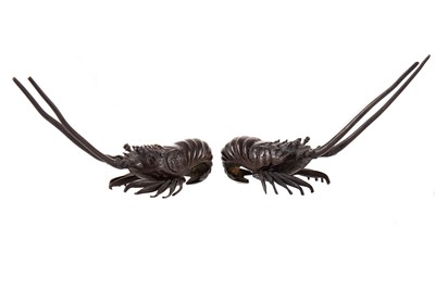 Lot 1215 - PAIR OF JAPANESE BRONZE TABLE MODELS