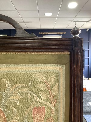 Lot 454 - MAY MORRIS FOR MORRIS & CO, ARTS & CRAFTS EMBROIDERED FIRE SCREEN