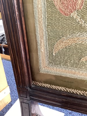 Lot 454 - MAY MORRIS FOR MORRIS & CO, ARTS & CRAFTS EMBROIDERED FIRE SCREEN