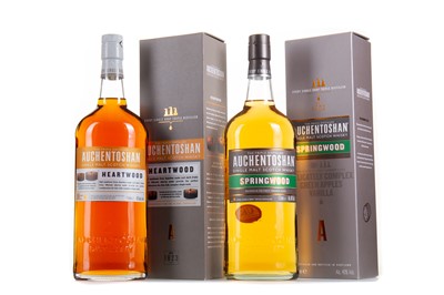 Lot 102 - AUCHENTOSHAN SPRINGWOOD 1L AND HEARTWOOD 1L