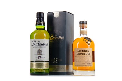 Lot 97 - BALLANTINE'S 17 YEAR OLD AND MONKEY SHOULDER