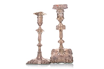 Lot 126 - PAIR OF GEORGE V SILVER CANDLESTICKS