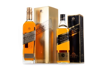 Lot 126 - JOHNNIE WALKER GOLD LABEL RESERVE AND 12 YEAR OLD BLACK LABEL