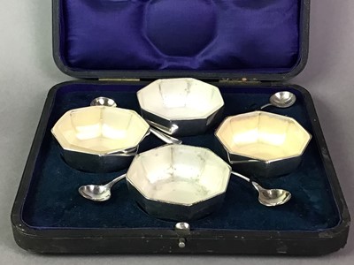 Lot 459 - FOUR MAPPIN & WEBB SILVER PLATED SALT CELLARS