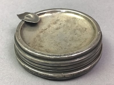 Lot 160 - TWO SILVER ASHTRAYS
