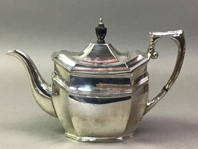 Lot 217 - SILVER PLATED FOUR PIECE TEA AND COFFEE SERVICE