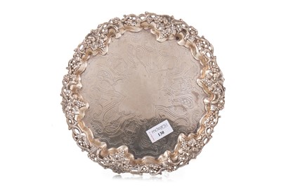 Lot 130 - VICTORIAN SILVER CIRCULAR SALVER