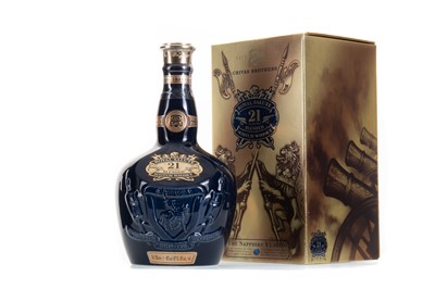 Lot 144 - CHIVAS ROYAL SALUTE 21 YEAR OLD SAPPHIRE DECANTER
