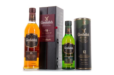 Lot 146 - GLENFIDDICH 15 YEAR OLD SOLERA VAT AND 12 YEAR OLD 35CL